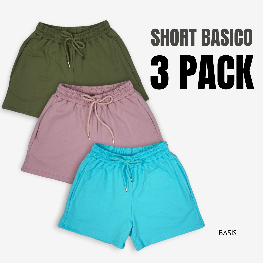 3-PACK SHORT BASICO DAMA