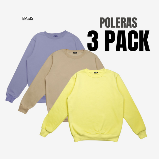 3-PACK Poleras Dama